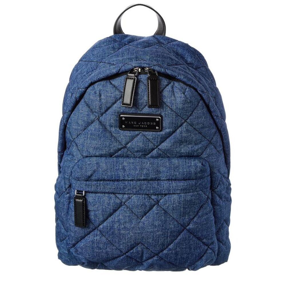 Marc Jacobs Denim-Effect Quilted Backpack, Blue